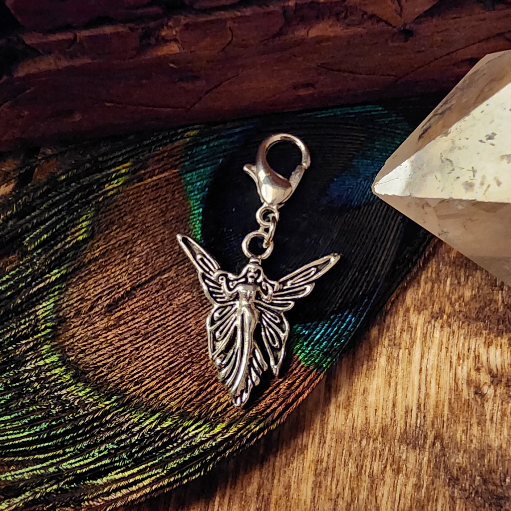 5/$25 Fairy Angel Charm For Bracelet Zipper Wallet Bag Fantasy Fae Clipon Charm